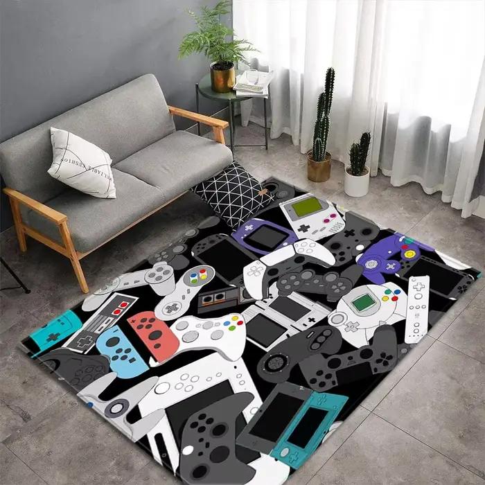 Tapis de Console de jeu de dessin animé, pour salon, jeu vidéo, zone de joueur pour enfants, doux, a