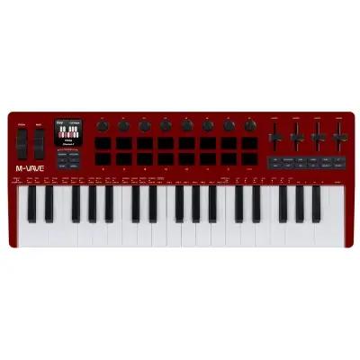 Clavier M-VAVE SMK-37 PRO, contrôleur MIDI 37 touches ​   Avec moteur synthétiseur intégré, 8 bouton