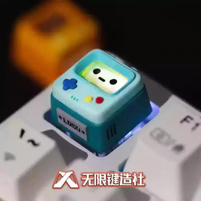 Capuchons de touches de clavier mécanique, thème de jeu rétro, résine Esc, colle goutte à goutte, ac