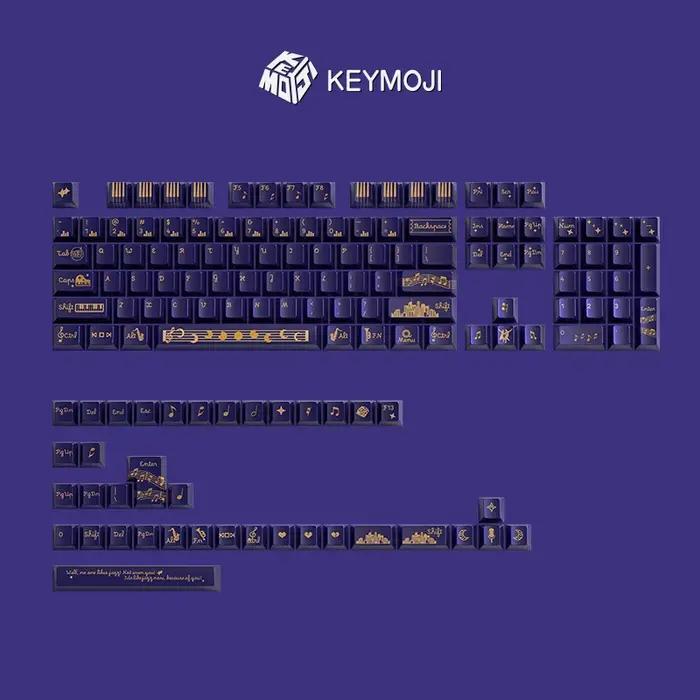 Ensemble de touches de clavier PC sur le thème KEYMOJI JAZZ pour clavier mécanique, 142 touches, pro