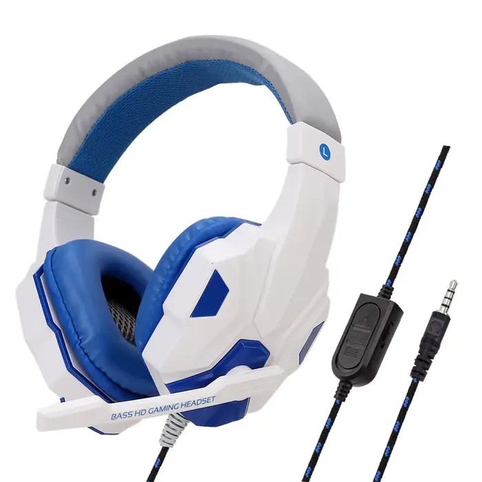 Casque filaire 3,5 mm, casque de jeu 120 °   Casque de jeu réglable avec microphone à réduction de b