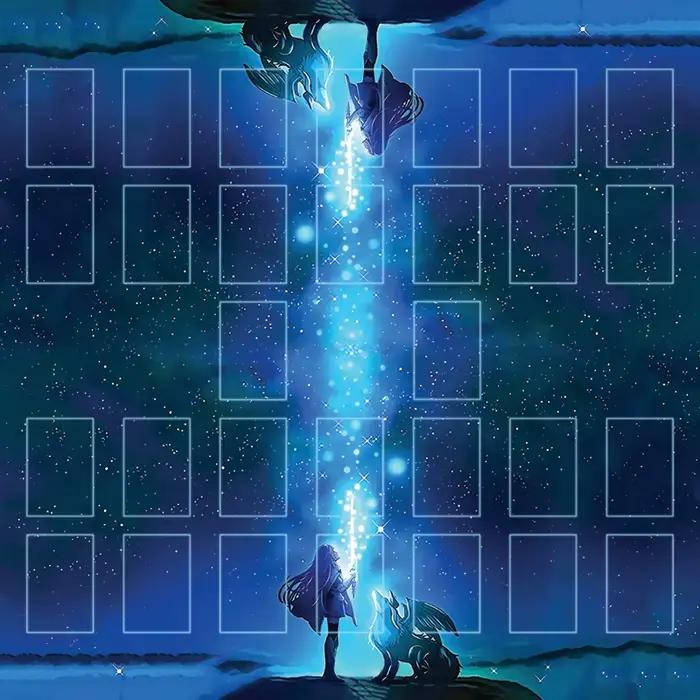 Yu-Gi-Oh! 60x60cm Playvirus-Double Plaque de Duel Personnalisée, Tapis de Jeu en Caoutchouc, Carte O