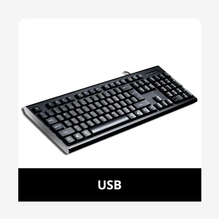 Q9 Clavier Unique USB Bouche Carrée Bureau D'affaires Maison PS2 Trou Rond Filaire Ordinateur De Bur