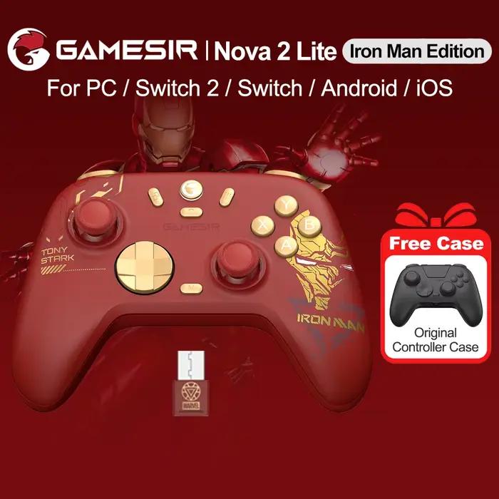 Manette sans fil GameSir Nova 2 Lite Iron Man Edition pour PC, compatible Windows, iOS, Android, Mob