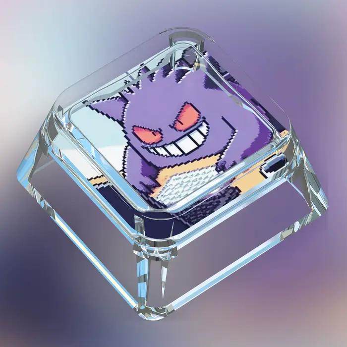 Nouvelles touches de clavier mécanique DIY PTCG Charmander Gengar Pixels, touches de clavier mécaniq