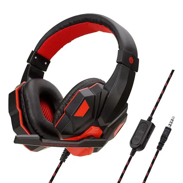 Casque de jeu filaire 3,5 mm, casque de jeu avec suppression du bruit, écouteurs avec microphone, co