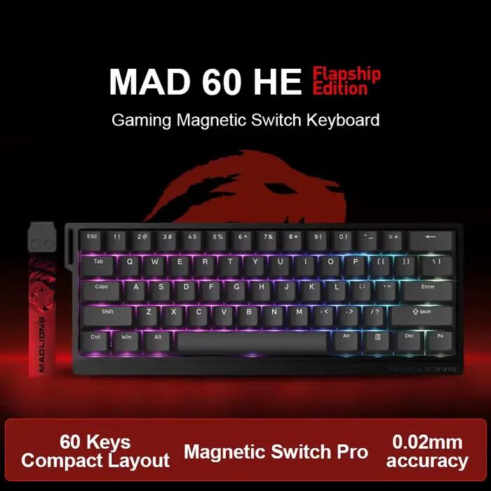 FGG MADLION MAD 60HE interrupteur magnétique clavier mécanique clavier filaire de jeu personnalisé M