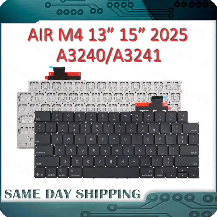 2025 M4 A3240 A3241 clavier pour MacBook Air 13 "15" US UK anglais français allemand espagnol italie