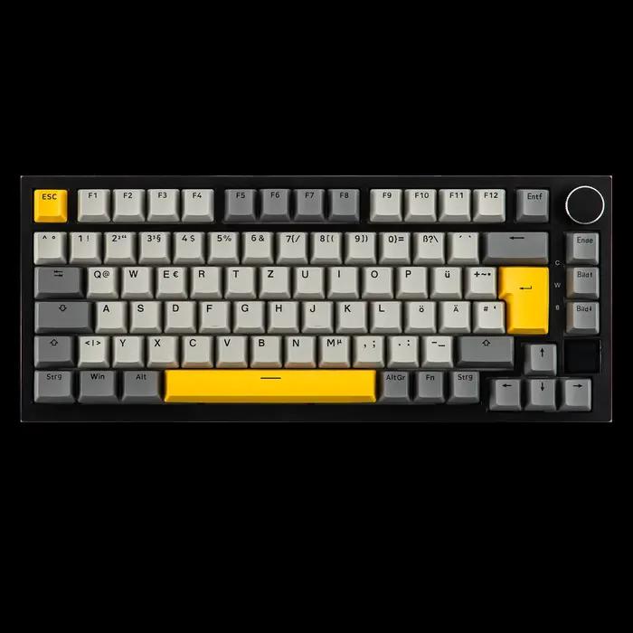 Clavier mécanique sans fil AJAZZ AK820 PRO 75% QWERTZ avec disposition allemande ISO-DE, écran TFT, 