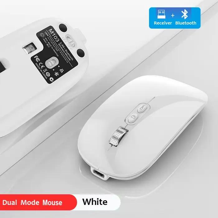 Souris sans fil Bluetooth 2.4 ghz double Mode, fonction de bureau en un clic, rétroéclairage type-c 