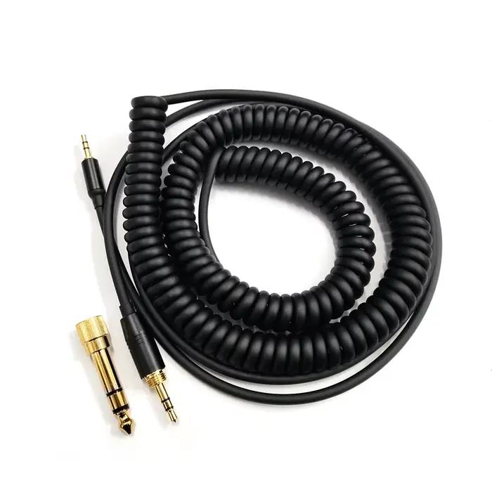 Câble Audio pour casque d'écoute enroulé Durable, ligne à ressort haute extension, câble adaptateur 