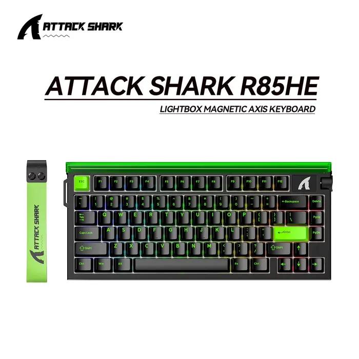ATTACK SHARK R85 HE clavier magnétique filaire 8KHz, précision RT 0.005mm, prise en charge RT/Snap T