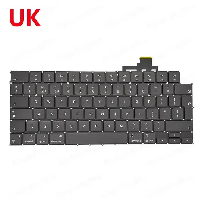 Clavier pour Macbook Air 13.6 "15" M2 A2681 A2941, anglais, américain, espagnol, français, russe, co