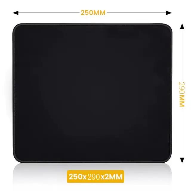 Tapis de souris noir média Gamer Lager, tapis de bureau Anime, Kawaii Rainbow Lea, clavier d'ordinat