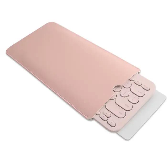 Étui pour clavier en cuir PU, sac de rangement pour clavier sans fil pour clavier Logitech K380