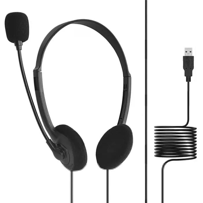 Antibruit Casque PC Gaming Avec Microphone USB Filaire Casque D'ordinateur Filaire Casque Filaire po