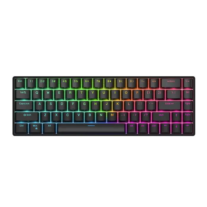 Raven68 Esports clavier à axe magnétique filaire monomode PBT Transparent Keycap 8K retour réglable 