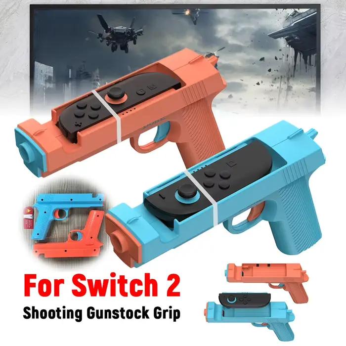Manette de jeu en forme de pistolet pour Switch 2, compatible Joy-Con, avec poignée de mouvement ABS