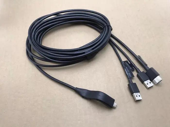 Câble ORIGINAL 3 en 1 compatible HDMI pour casque de réalité virtuelle deepon DPVR E3B/E3C/E3 Polari