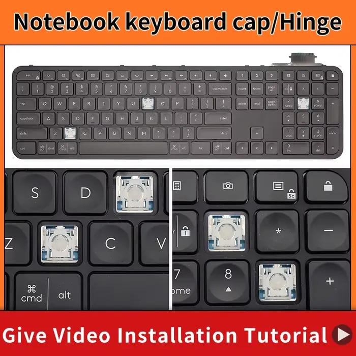 Capuchons de touches de remplacement, Clip à ciseaux et charnière pour touches Logitech Craft MX, to