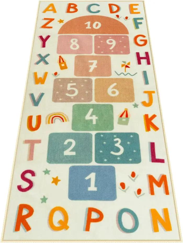 Tapis de jeu pour enfants lavable, coloré, avec lettres ABC et chiffres, tapis éducatif antidérapant