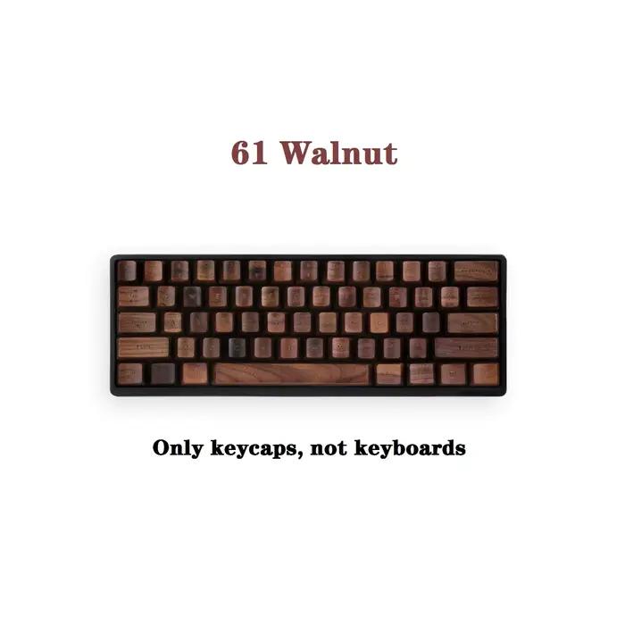 Jeu de capuchons de clavier OEM, 61/87/104/108, en bois de rose, profil OEM pour clavier mécanique, 