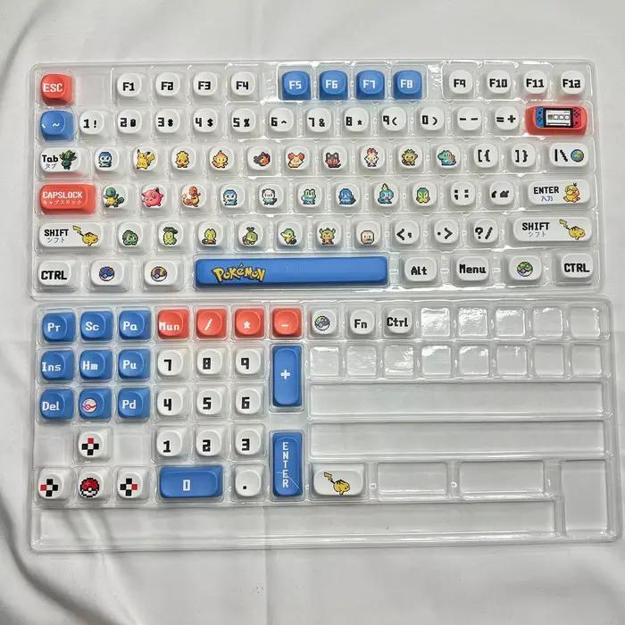 Clavier mécanique sur le thème d'Anime Pokémon, ensemble complet de touches, touches périphériques b
