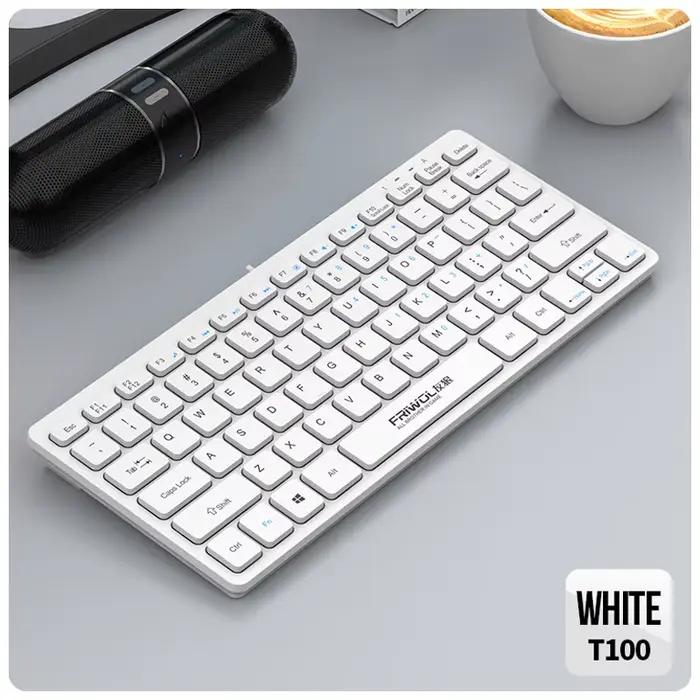 FRIWOL KT-100 ensemble clavier et souris filaire 78 touches Mini clavier Portable USB ordinateur de 