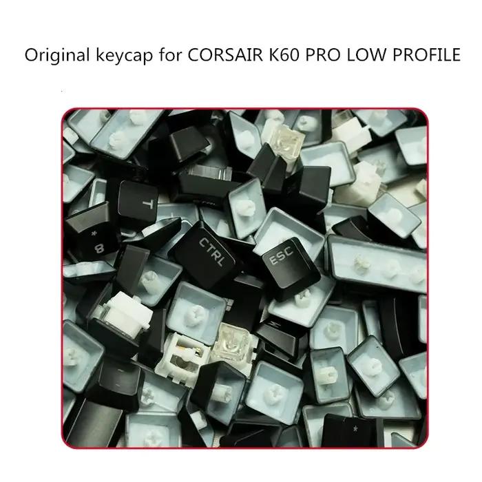 Capuchons de touches originaux pour clavier de jeu mécanique CORSAIR K60 RGB PRO, profil bas, QWERAS