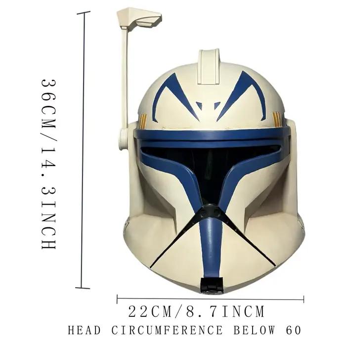 SW Clone Wars, Casque du Capitaine Rex pour Halloween, Masque de Cosplay, Accessoires pour Adultes, 