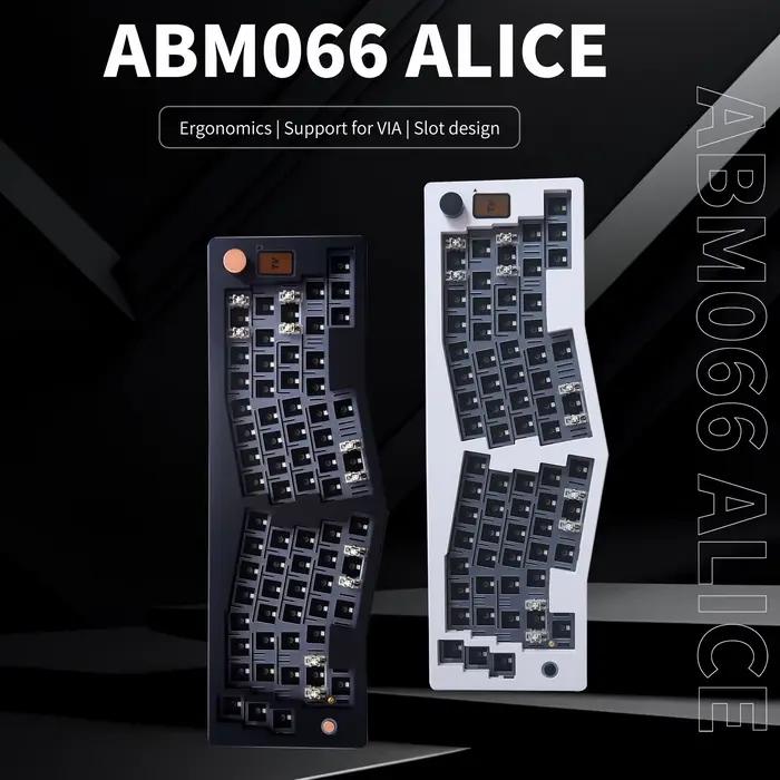 ABM066-Clavier mécanique filaire/sans fil Alice-layout, interchangeable à chaud, VIA-CED, Bluetooth/
