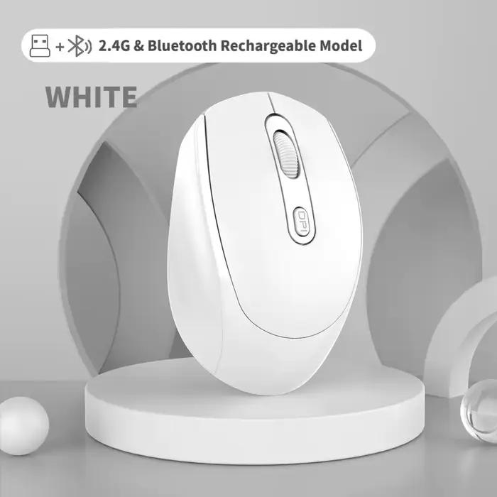 NexusClick – souris sans fil Bluetooth 2.4G, double mode, silencieuse, rechargeable, ergonomique, po