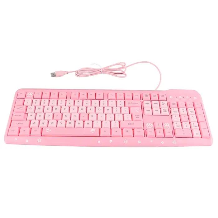Clavier clavier USB filaire dessin animé mignon pour ordinateur portable à domicile clavier Ultra-mi