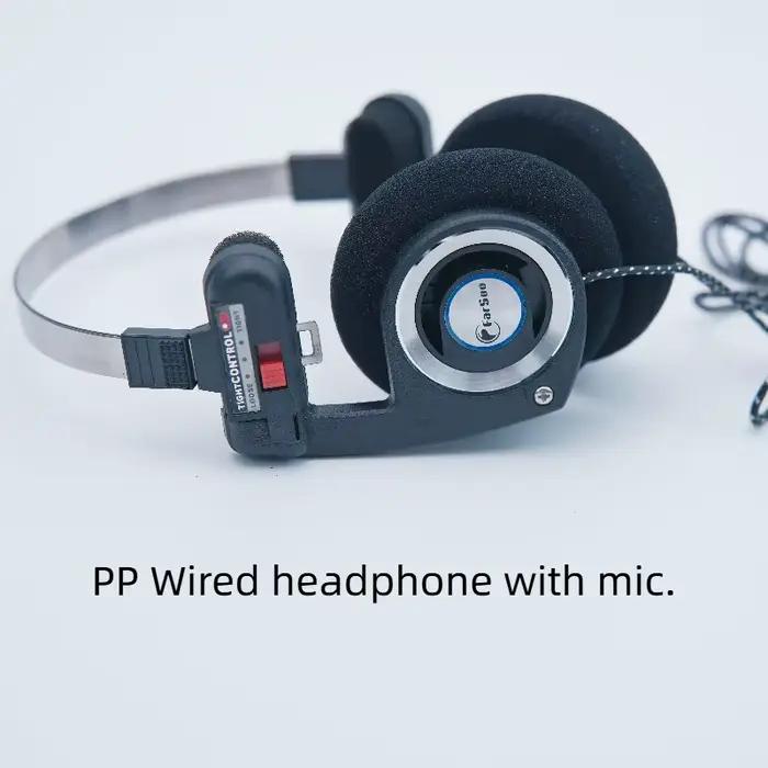 Casque portable filaire Farsoo PP avec microphone, pliable, rétro, HiFi, basses profondes, prise 3,5