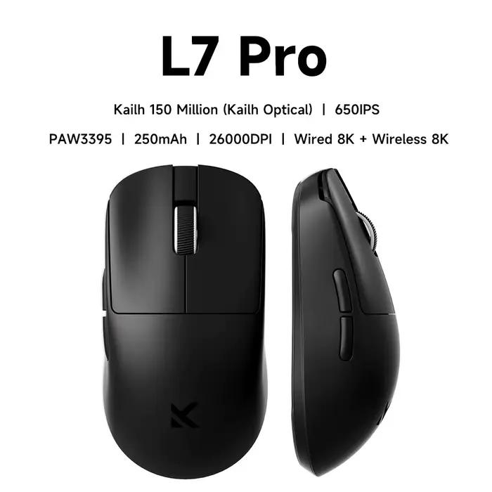 Souris de jeu MCHOSE L7 Ultra+ moyenne/grande, sans fil, trois modes, légère, pour bureau, double le