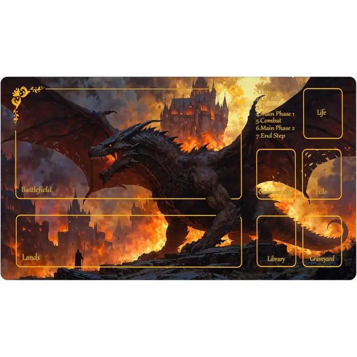 Tapis de jeu MTG Guerrier blindé en argent, tapis de combat Magic Card, tapis de jeu Coander antidér