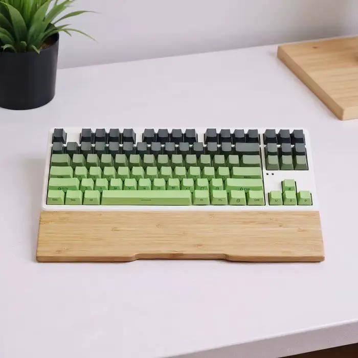 Repose-main en bois de bambou pour clavier mécanique, repose-poignet en bois massif pour 61 touches 