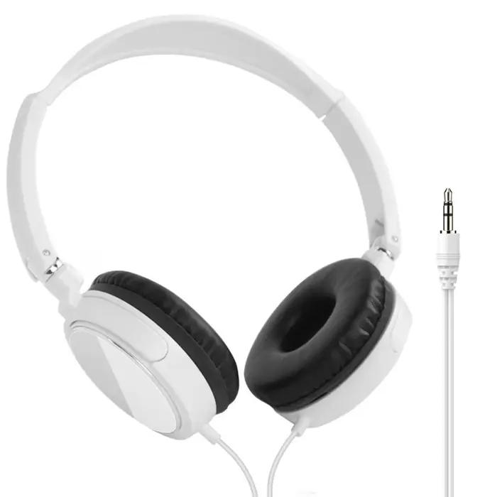 Casque filaire pliable 3,5 mm universel supra-auriculaire à réduction de bruit, écouteurs sportifs H
