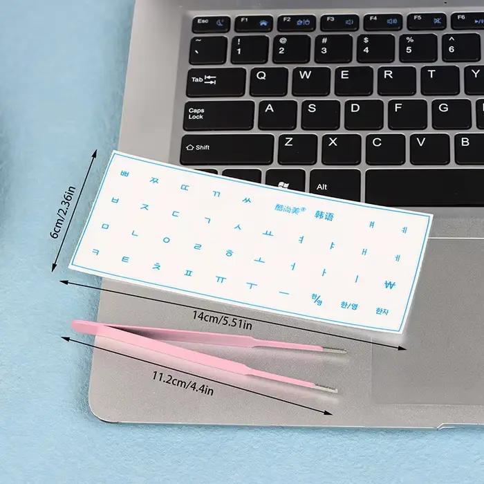 Autocollant pour clavier de langue coréenne, Film détachable Transparent avec Hangul gravé, universe