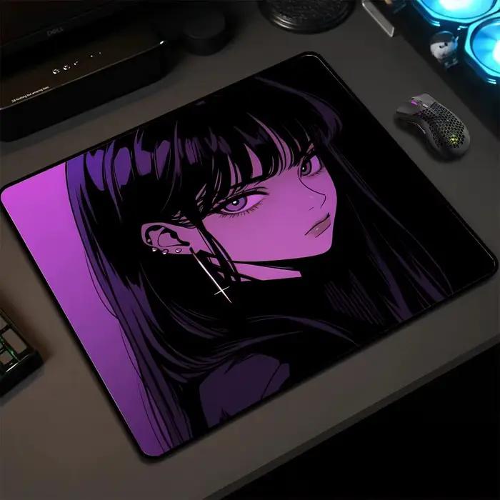 Tapis de souris à thème Anime, 50x50, petit tapis de bureau lavable en caoutchouc antidérapant pour 