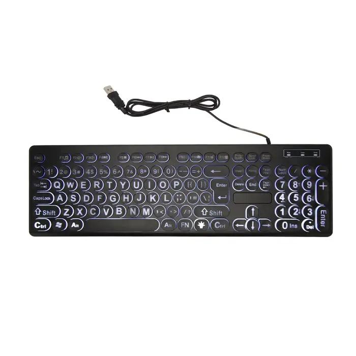 Clavier filaire rétro4.2 à impression large, 104 touches, 104 touches, standard professionnel, adapt