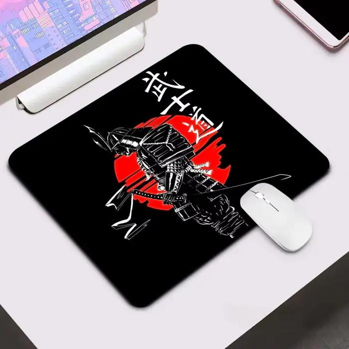Tapis de souris samouraï japonais 40x45, grand tapis de Table de jeu carré pour ordinateur de bureau