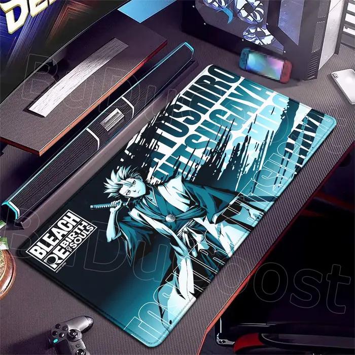 Tapis de souris Bleach Anime, grand tapis de souris Manga noir et blanc, tapis de souris pour ordina