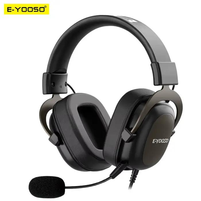 E-YOOSO H2828D Casque De Jeu, 3.5mm Son Surround Ordinateur PC Ordinateur Portable casque Écouteurs 