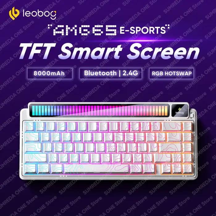 LEOBOG AMG65 clavier mécanique de jeu sans fil 60% disposition Bluetooth 2.4G filaire rvb Hotswap Ga