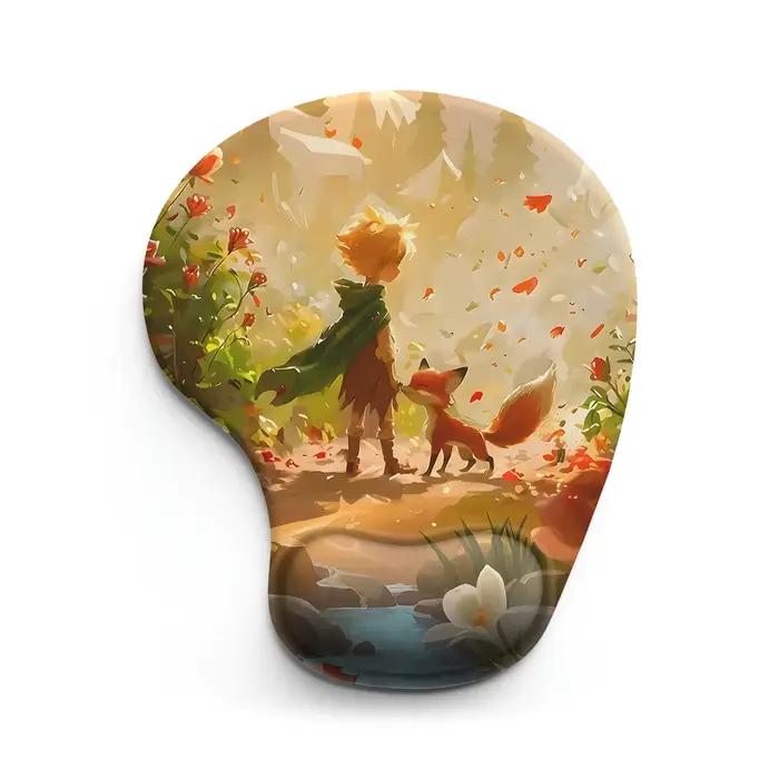 Tapis de souris ergonomique doux et antidérapant, support de poignet en polymères, le petit prince e