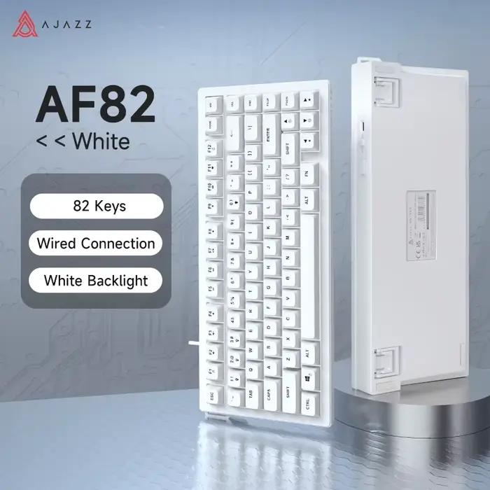 AJAZZ AF82 clavier de bureau à profil bas clavier de jeu filaire/sans fil rvb disposition 75% 82 tou