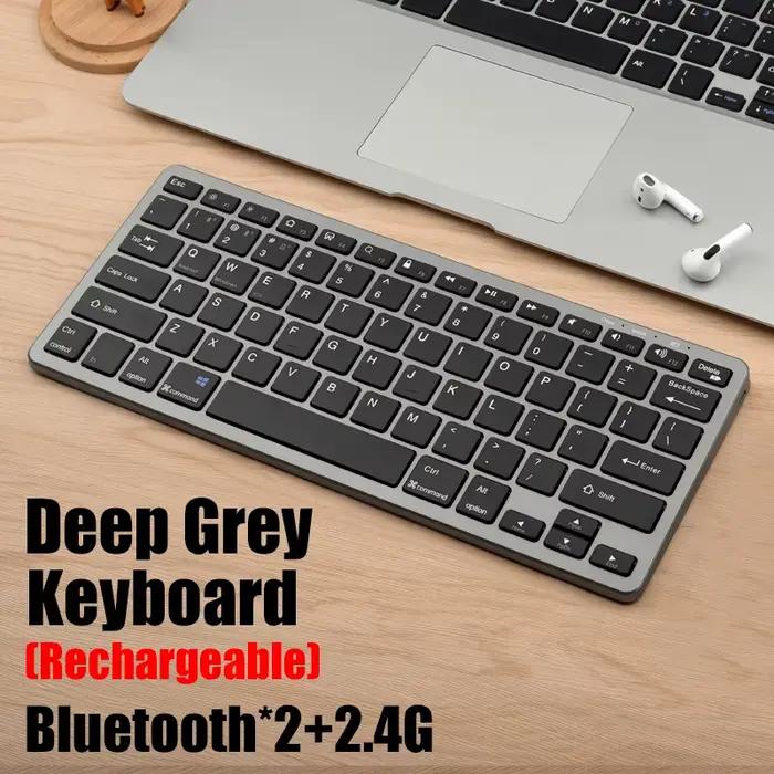 Clavier sans fil Bluetooth 5.0 et 2.4G Mini clavier multimédia bluetooth pour ordinateur portable TV