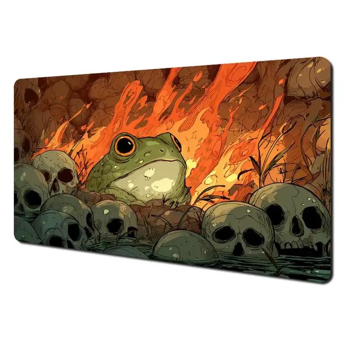 Tapis de jeu MTG Dark Fantasy Frog Design, tapis de combat pour cartes magiques, antidérapant, durab