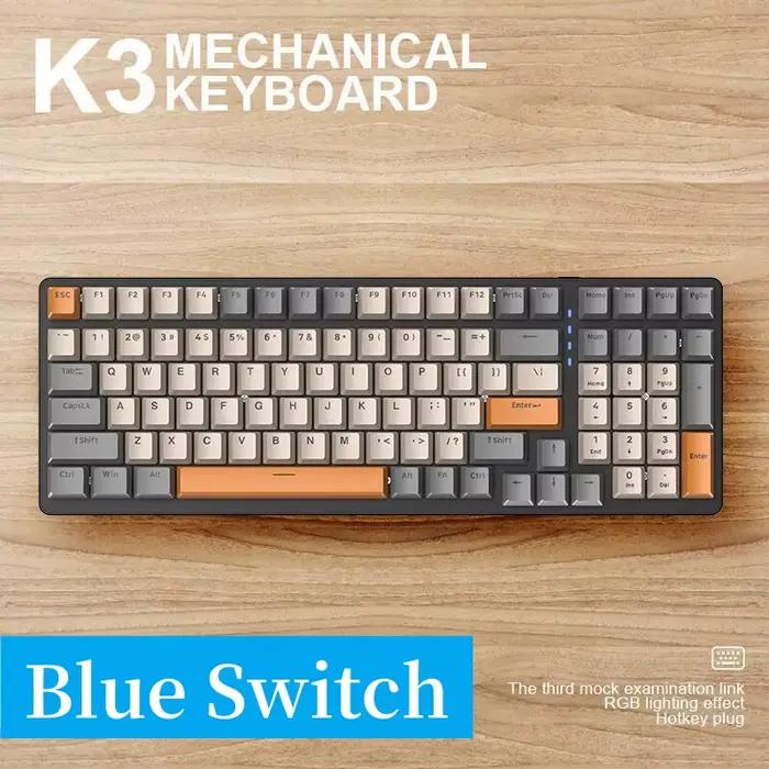 Clavier mécanique français Hot Swap 100 touches 98% disposition espagnol russe coréen arabe clavier 